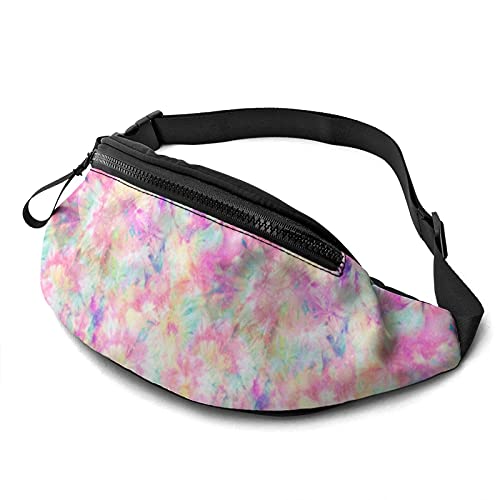 Gürteltasche für Männer und Frauen, Bunte Tie-Dye-Hüfttasche mit Gürtel, verstellbare Umhängetasche, Umhängetasche, Brusttasche für Reisen, Wandern, Radfahren, Laufen von DJNGN