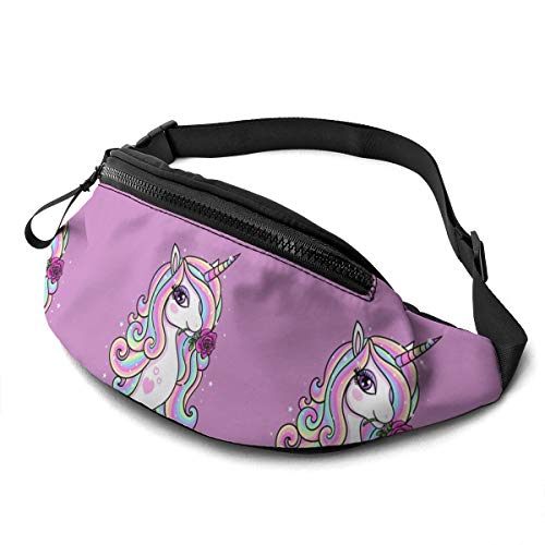 Gürteltasche für Männer und Frauen, Unicorn Magic Hüfttasche mit Gürtel, verstellbare Umhängetasche, Umhängetasche, Brusttasche für Reisen, Wandern, Radfahren, Laufen von DJNGN