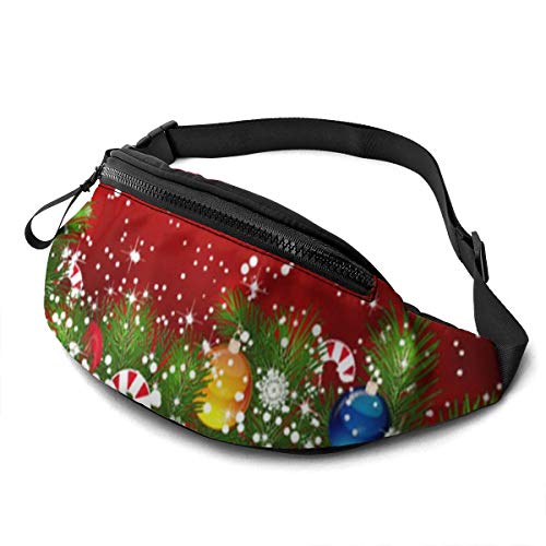 Gürteltasche für Männer und Frauen, Weihnachts-Hüfttasche mit Gürtel, verstellbare Umhängetasche, Umhängetasche, Brusttasche für Reisen, Wandern, Radfahren, Laufen von DJNGN