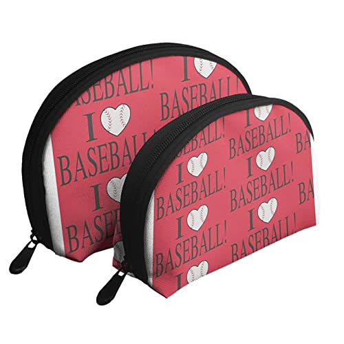 Ich Liebe Baseball-Kosmetiktasche, Reise-Clutch-Tasche für Frauen und Mädchen von DJNGN