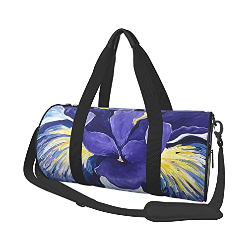Iris Flower Reise-Seesäcke, Fitnessstudio, Sportgepäck, große Reise-Einkaufstasche, Übernachtungs- und Wochenendtaschen für Damen und Herren von DJNGN