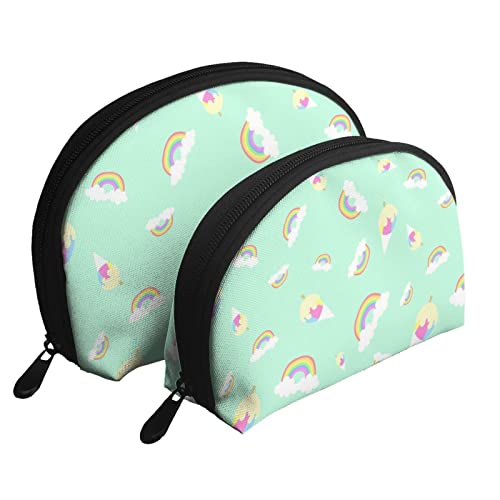 Kawaii Regenbogen-Kosmetiktasche, Reisehandtasche für Frauen und Mädchen von DJNGN