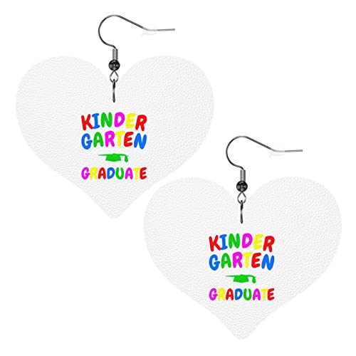 Kindergarten Absolvent Leder Ohrringe für Frauen baumeln Ohrring Tropfen Anhänger mit Haken Geschenke für Erwachsene Mädchen von DJNGN