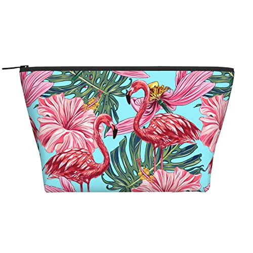 Kleine Make-up-Tasche für Frauen, Teenager, Mädchen, kleine Kosmetik-Kulturtasche, Reise, süße Tasche, Make-up-Tasche, Zubehör, Organizer, Flamingo von DJNGN