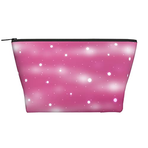 Kleine Make-up-Tasche für Frauen, Teenager, Mädchen, kleine Kosmetik-Kulturtasche, Reise, süße Tasche, Make-up-Tasche, Zubehör, Organizer, Leuchtend rosa, abstrakt von DJNGN