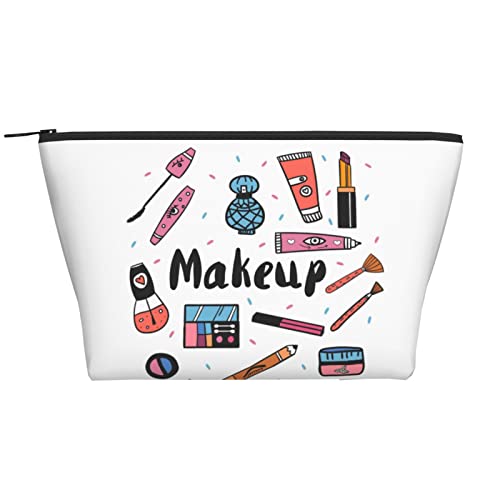 Kleine Make-up-Tasche für Frauen, Teenager und Mädchen, kleine Kosmetiktasche, Kulturbeutel für Reisen, süße Tasche, Make-up-Tasche, Zubehör-Organizer, Lippenstift-Muster von DJNGN