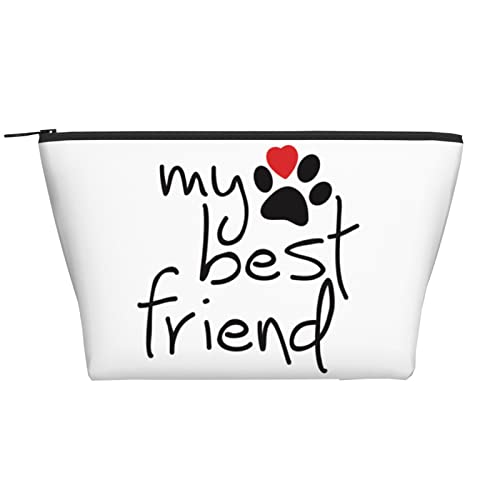 Kleine Make-up-Tasche für Damen, Teenager und Mädchen, kleine Kosmetiktasche, Kulturbeutel für Reisen, süße Tasche, Make-up-Tasche, Zubehör-Organizer, „My Best Friend von DJNGN