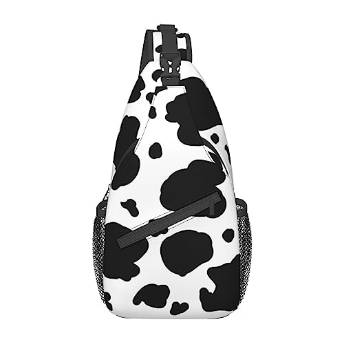 Kuh-Druck-Muster, Sling-Rucksack, Reise-Crossbody, lässig, Brust-Umhängetasche, modische Gürteltasche von DJNGN