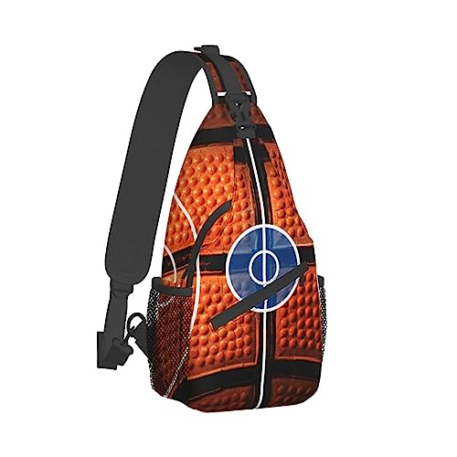 Lässiger Sling-Rucksack für Damen, Brust-Schulter-Crossbody-Rucksack, lustiger Gym-Sack, kompatibel mit Cooler Basketballplatz-Schulranzen-Reisetasche, Outdoor-Wander-Tagesrucksack von DJNGN