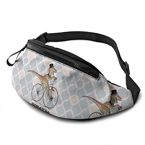 Laufgürtel Bauchtasche für Damen Herren Geometrisch Dinosaurier Fahrrad Mode Hüfttasche Verstellbare Gürteltasche für Reisen Wandern Wandern Sport von DJNGN