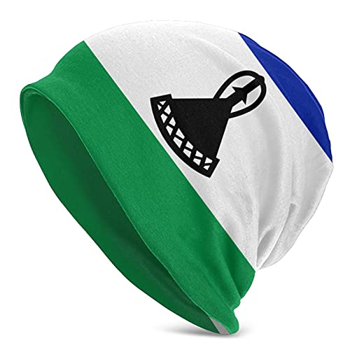 Lesotho Flag Dünne Strickmützen für Herren und Damen, gestrickte Hedging-Mützen von DJNGN