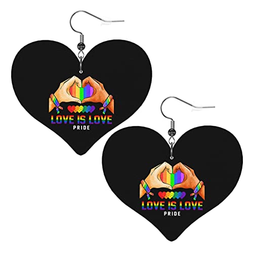 Liebe ist Liebe Herz Lgbt Stolz Leder Ohrringe für Frauen baumeln Ohrring Tropfen Anhänger mit Haken Geschenke für Erwachsene Mädchen Liebe ist Liebe Herz Lgbt Stolz Leder Ohrringe für Frauen baumeln Ohrring Tropfen Anhänger mit Haken Geschenke für Erwachsene Mädchen von DJNGN