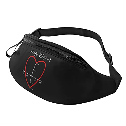 Love Heart Equation Mathematics Gürteltasche Verstellbare Reise-Brusttasche für Männer und Frauen Outdoor-Lauf-Gürteltasche von DJNGN