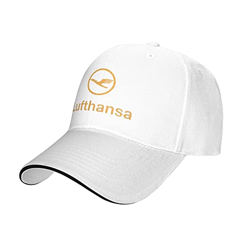 Lufthansa Sandwich Cap Baseball Cap Unisex Sonnenhut Verstellbarer Dad Hat Outdoor Sport Casquette für Herren Damen von DJNGN