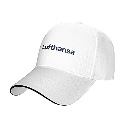 Lufthansa Sandwich Cap Baseball Cap Unisex Sonnenhut Verstellbarer Dad Hat Outdoor Sport Casquette für Herren Damen von DJNGN