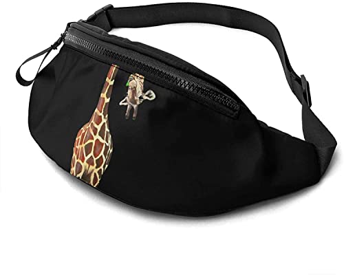 Lustige Giraffen-Fanny-Pack-Gürteltasche für Damen und Herren, lässige Gürteltasche, Crossbody-Gürteltasche mit verstellbarem Riemen für Laufen im Freien, Wandern von DJNGN