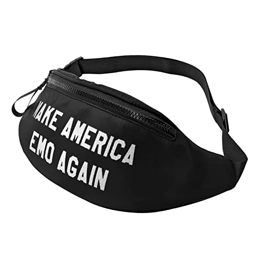 Make America Emo Again Hüfttasche Herren und Damen Verstellbare Reise Brusttasche Outdoor Running Hüfttasche von DJNGN