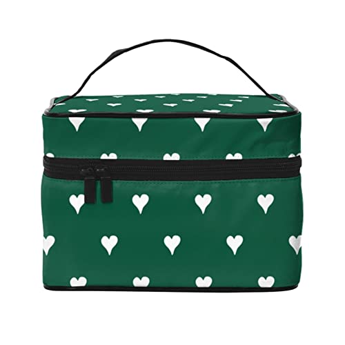 Make-up-Tasche Love Green Reise-Kosmetiktasche für Frauen Mädchen Große Make-up-Organizer-Tasche Tragbare Kulturtasche Reiseutensilien von DJNGN