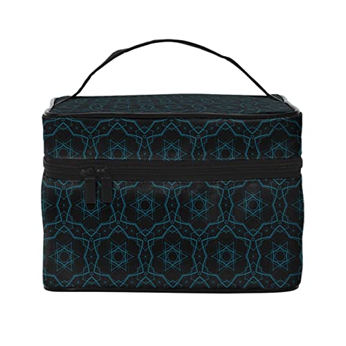 Make-up-Tasche, Reise-Kosmetiktasche für Damen und Mädchen, große Make-up-Organizer-Tasche, tragbare Kulturtasche, abstrakt von DJNGN