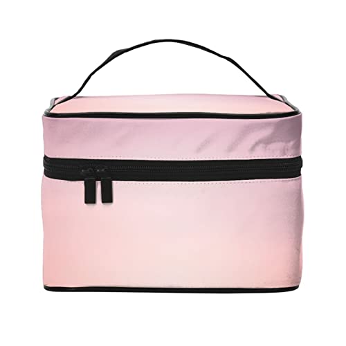 Make-up-Tasche Reise-Kosmetiktasche für Frauen Mädchen Große Make-up-Organizer-Tasche Tragbare Kulturtasche Gradient Pink von DJNGN