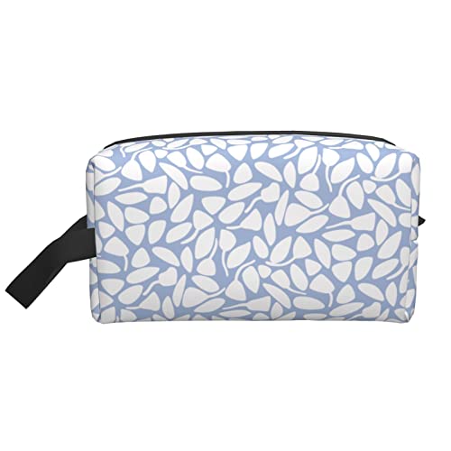 Make-up-Tasche Seamless Floret Reise-Toilettenartikel Make-up-Organizer Reisen Große Kapazität Tragbare Reise-Kosmetiktaschen für Frauen Mädchen Blau von DJNGN