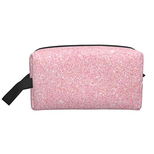 Make-up-Tasche für Frauen, Teenager, Mädchen, große Kapazität, Reise-Kosmetiktasche, Make-up-Organizer, große süße Make-up-Tasche, Reise, Pink Flash von DJNGN