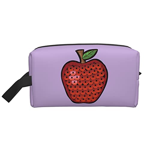 Make-up-Tasche für Damen, Teenager und Mädchen, großes Fassungsvermögen, Reise-Kosmetiktasche, Make-up-Organizer-Tasche, große süße Make-up-Tasche, Reise-Pailletten, Lila von DJNGN