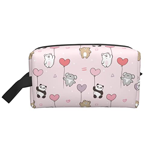 Kosmetiktasche für Damen, Teenager und Mädchen, großes Fassungsvermögen, Reise-Kosmetiktasche, Make-up-Organizer-Tasche, große süße Make-up-Tasche für Reisen, Panda-Koala von DJNGN