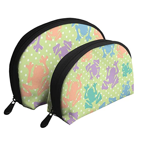 Mehrfarbige Frosch-Kosmetiktasche, Reisehandtasche für Frauen und Mädchen von DJNGN