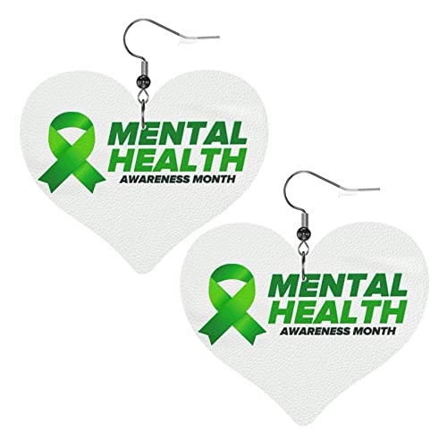 MentalAwareness Monat Leder Ohrringe für Frauen baumeln Ohrring Tropfen Anhänger mit Haken Geschenke für Erwachsene Mädchen von DJNGN