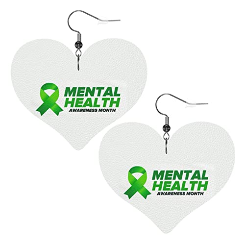 MentalAwareness Monat Leder Ohrringe für Frauen baumeln Ohrring Tropfen Anhänger mit Haken Geschenke für Erwachsene Mädchen von DJNGN