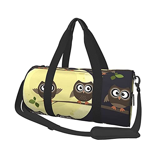 Nachteulen auf Zweigen, Reise-Seesäcke, Fitnessstudio, Sportgepäck, große Reise-Einkaufstasche, Übernachtungs- und Wochenendtaschen für Männer und Frauen von DJNGN