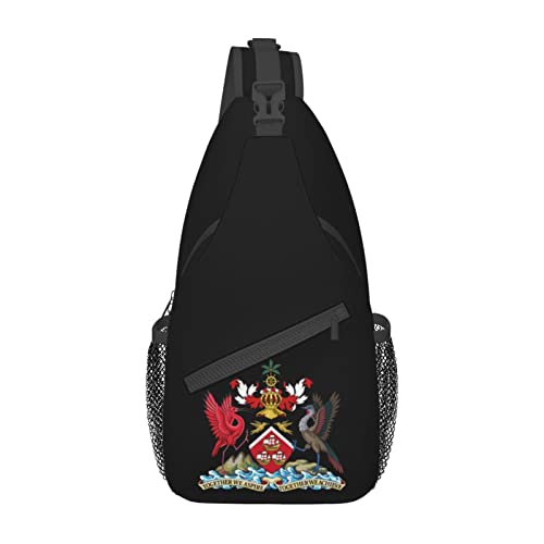 Nationales Emblem von Trinidad und Tobago, Sling-Rucksack, Reise-Crossbody, lässige Brust-Umhängetasche, modische Gürteltasche Nationales Emblem von Trinidad und Tobago, Sling-Rucksack, Reise-Crossbody, lässige Brust-Umhängetasche, modische Gürteltasche von DJNGN