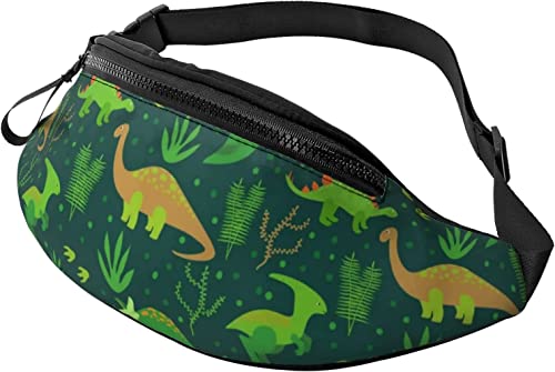 Niedliche Dinosaurier Lässige Gürteltasche für Männer und Frauen, Verstellbarer Gürtel, Gürteltasche für Reisen, Wandern, Radfahren, Laufen, Festival, Rave von DJNGN