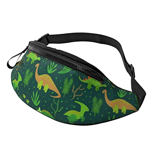 Niedliche Dinosaurier Lässige Gürteltasche für Männer und Frauen, Verstellbarer Gürtel, Gürteltasche für Reisen, Wandern, Radfahren, Laufen, Festival, Rave von DJNGN