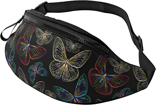 Niedliche Schmetterlings-beiläufige Gürteltasche für Männer und Frauen, Verstellbarer Gürtel, Gürteltasche für Reisen, Wandern, Radfahren, Laufen, Festival, Rave Niedliche Schmetterlings-beiläufige Gürteltasche für Männer und Frauen, Verstellbarer Gürtel, Gürteltasche für Reisen, Wandern, Radfahren, Laufen, Festival, Rave von DJNGN