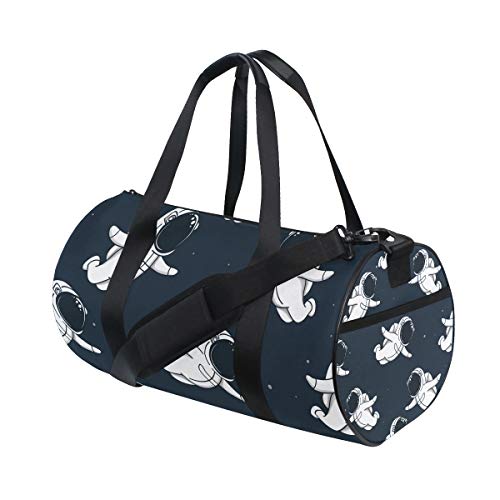 Niedliche Spacemans Flying Outer Gym Duffel Bag Canvas Reise Weekender Gepäck Handtasche für Männer Frauen Sport und Übernachtung von DJNGN