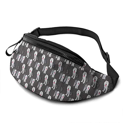 Old English Sheep Dog Fanny Pack Gürteltasche für Damen und Herren, lässige Gürteltasche, Crossbody-Gürteltasche mit verstellbarem Riemen für Laufen im Freien, Wandern von DJNGN