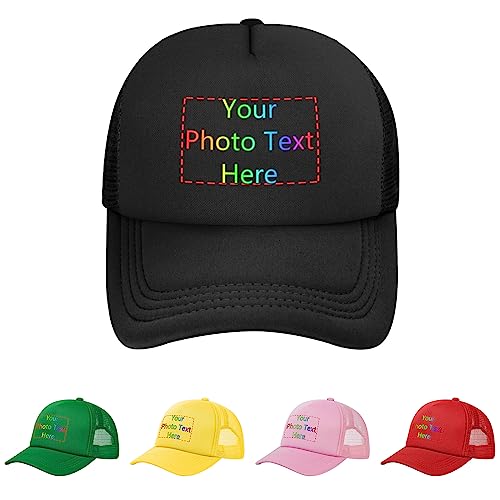 Personalisierte Baseballmütze für Männer Frauen, Personalisierte Mütze Trucker Hüte Benutzerdefinierte Dad Hüte Hip Pop Cap Ballhut Personalisierte Einstellbare Denim Casquette Hut Baseballmütze von DJNGN