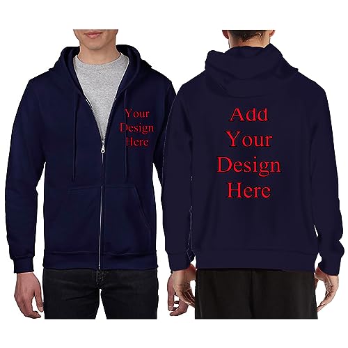 Personalisierter Kapuzenpullover für Männer, individueller Herren-Kapuzenpullover, individuelle Jacken, Pullover, entwerfen Sie Ihren eigenen Kapuzenpullover, Sweatshirt-Mantel mit Reißverschluss von DJNGN