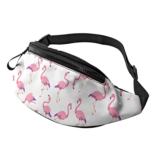 Pink Flamingos Gürteltasche für Männer und Frauen, Verstellbarer Gürtel, Hüfttasche, Mode, Hüfttasche, für Outdoor, Laufen, Training, Reisen, Wandern von DJNGN