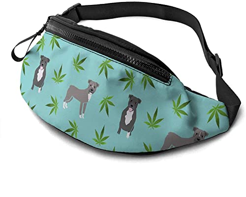 Pitbulls Dog Fanny Pack Hüfttaschen für Damen und Herren, lässige Gürteltasche Crossbody-Gürteltasche mit verstellbarem Riemen für Laufen im Freien und Wandern von DJNGN