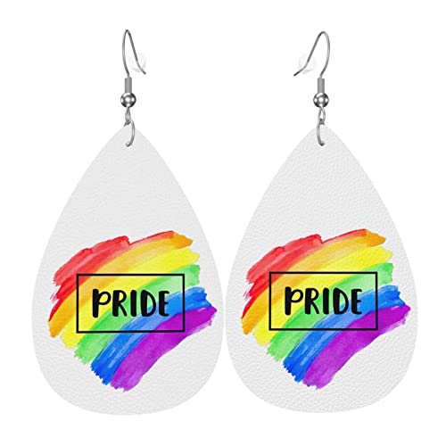 Pride Month Lgbtq Gay Pride Ally Lederohrringe für Frauen baumelnder Ohrring Tropfenanhänger mit Haken Geschenke für erwachsene Mädchen Pride Month Lgbtq Gay Pride Ally Lederohrringe für Frauen baumelnder Ohrring Tropfenanhänger mit Haken Geschenke für erwachsene Mädchen von DJNGN