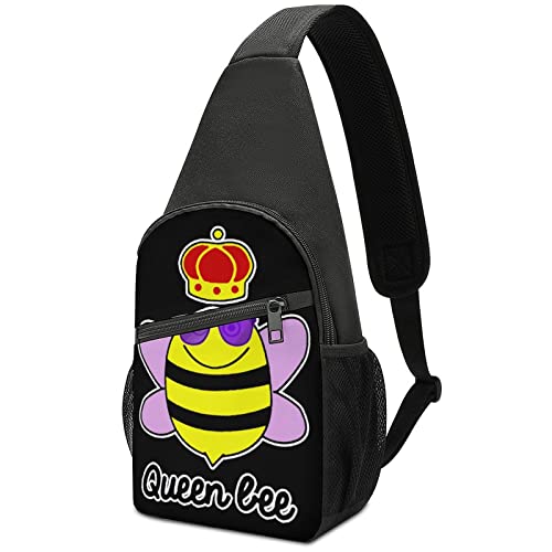 Queen Bee Umhängetasche, Umhängetasche, leicht, Schultertasche mit einem Riemen, für Reisen, Wandern, Tagesrucksack von DJNGN