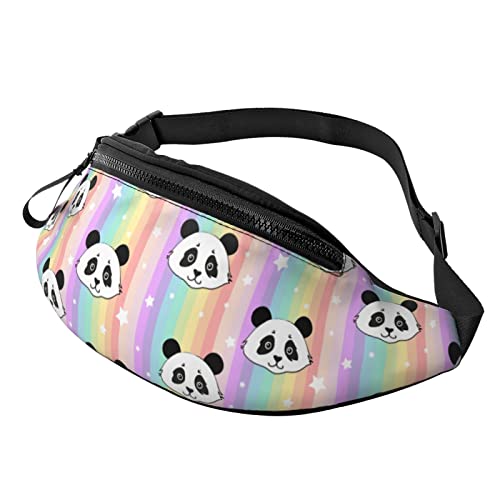 Rainbow Panda Lässige Bauchtasche für Männer und Frauen, Verstellbarer Gürtel, Gürteltasche für Reisen, Wandern, Radfahren, Laufen, Festival, Rave von DJNGN