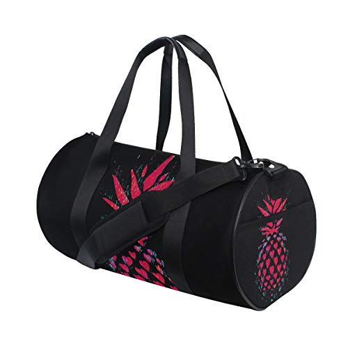 Red Pines Fruit On Black Gym Duffel Bag Canvas Reise Weekender Gepäck Handtasche für Männer Frauen Sport und Übernachtung von DJNGN