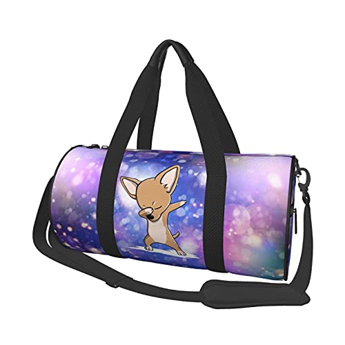 Reisetasche mit Aufschrift „Dabbit Chihuahua, große Reisetasche fürs Fitnessstudio, Sportgepäck, Übernachtung und Wochenende für Männer und Frauen von DJNGN