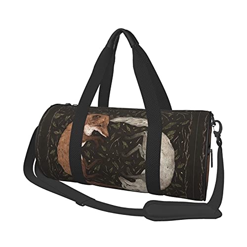 Reisetasche mit Blumenmuster von Two Foxes, große Reisetasche, fürs Fitnessstudio, Sportgepäck, Übernachtung, Wochenendtasche für Männer und Frauen von DJNGN