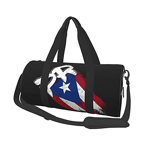 Reisetaschen mit Puerto Rico-PR-Flagge, für Fitnessstudio und Sport, große Reisetasche, Wochenendtaschen für Männer und Frauen von DJNGN