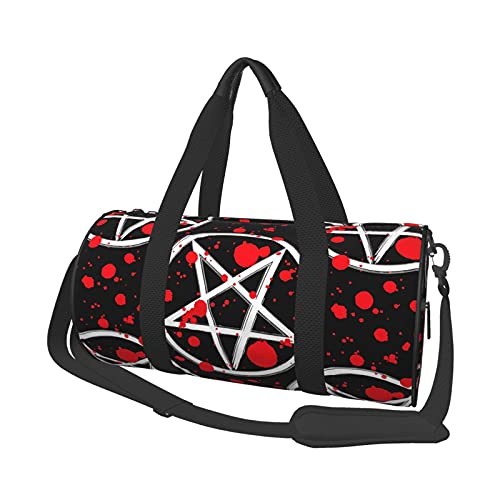 Reisetaschen mit Wikinger-Wicca-Motiv, heidnischen und mystischen Symbolen, für Fitnessstudio, Sportgepäck, große Reisetasche, Übernachtungs- und Wochenendtaschen für Männer und Frauen von DJNGN